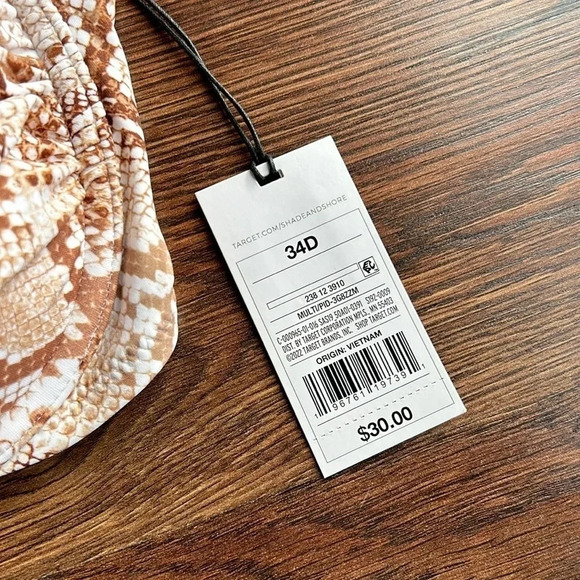 NEW Shade & Shore Snakeskin Bikini Top | 34D Bikini Top | Snakeskin Bikini Top - Picture 4 of 8